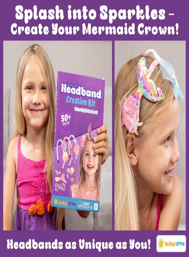 Bright Seed Headband Making Kit for Girls, Make Your Own Fashion Headband, Girl Accessories Ages 5-12, DIY Arts & Crafts, DIY Hair Accessories Set, Birthday Gifts for Girls 5 6 7+ Years Old, Gift Ideas Mermaid - Image 3